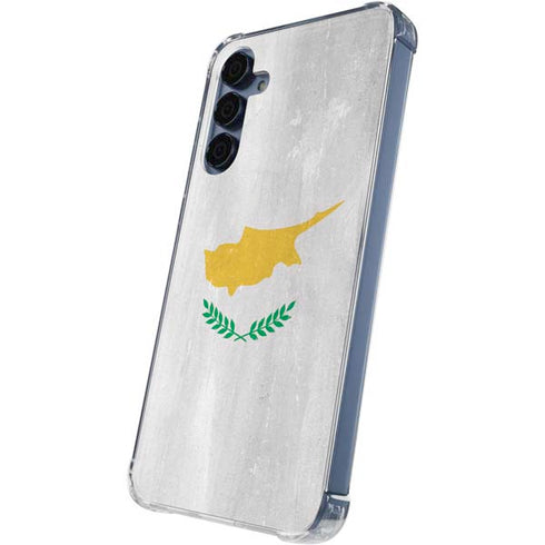 Cyprus Flag Distressed Galaxy A35 5G Clear Case